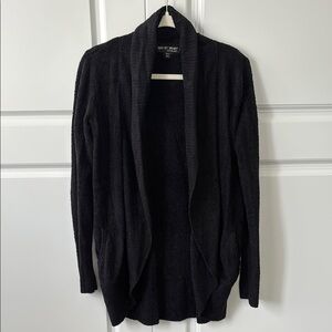 Women's Black Open Front Cardigan